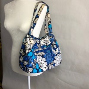Vera Bradley blue and white floral shoulder bag